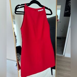 Zara - XS - Red Dress - High Neckline